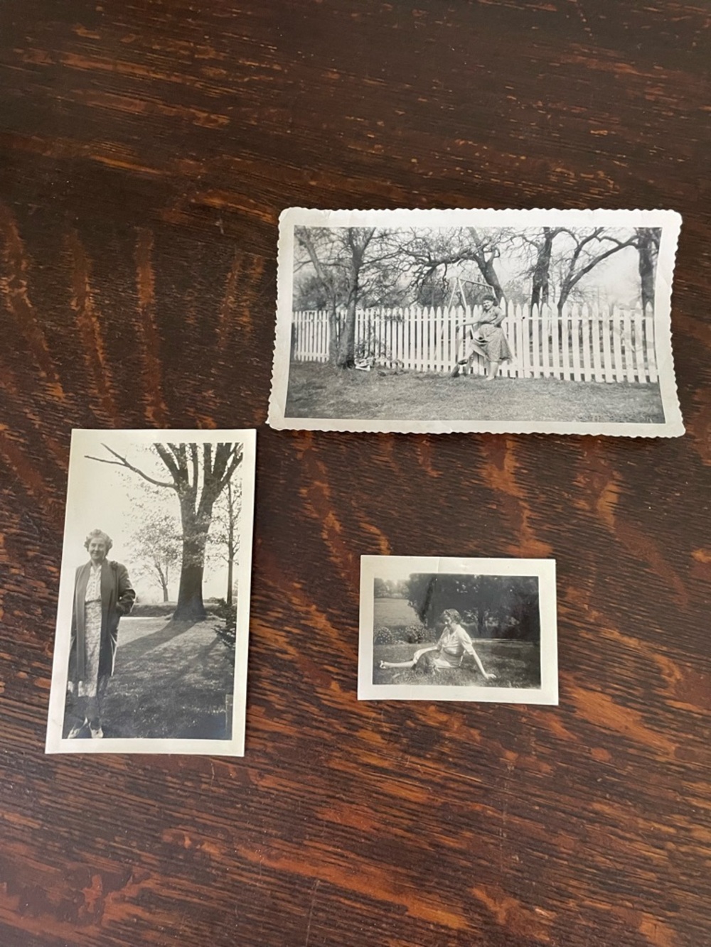 VINTAGE Black & White Family Photographs Set of 3